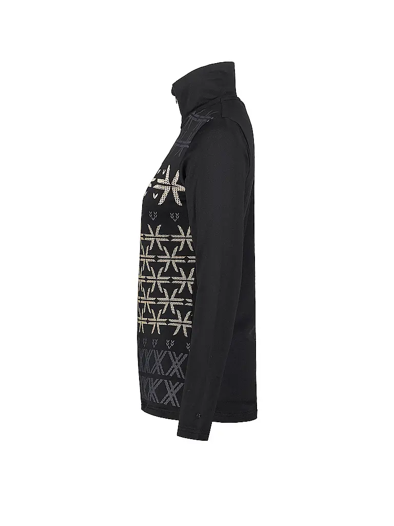 LUHTA | Damen Unterzieh Zipshirt Ahjola | schwarz