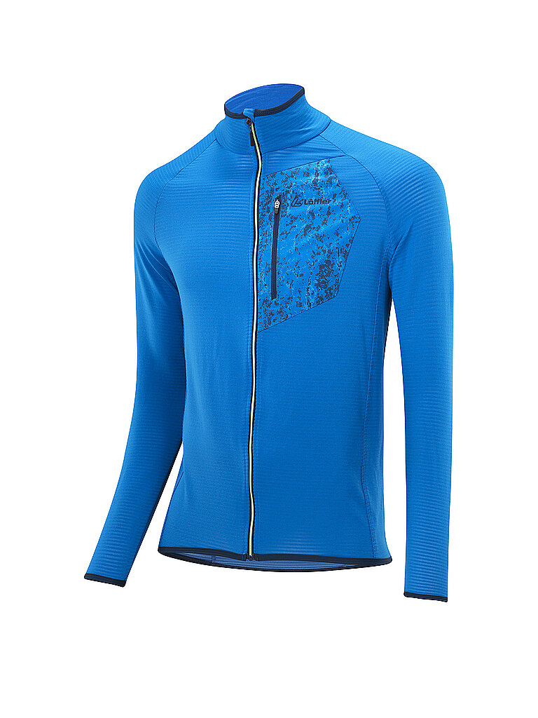 LÖFFLER Herren Laufjacke Techfleece blau | 50