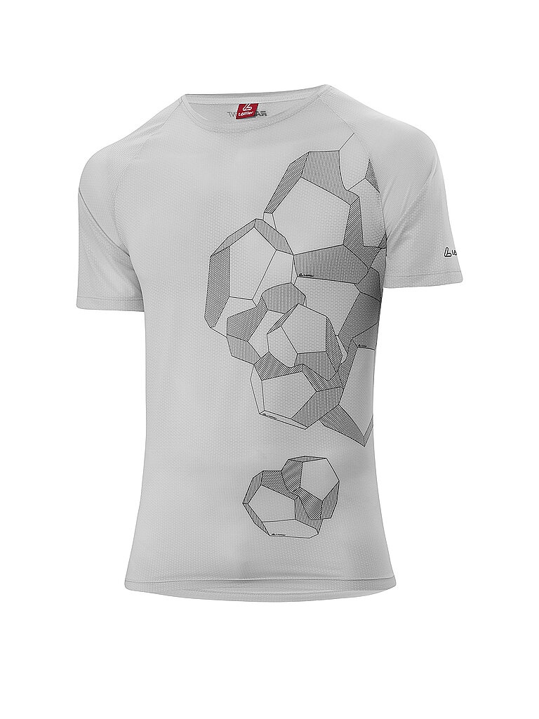 LÖFFLER Herren Laufshirt Print Vent grau | 50