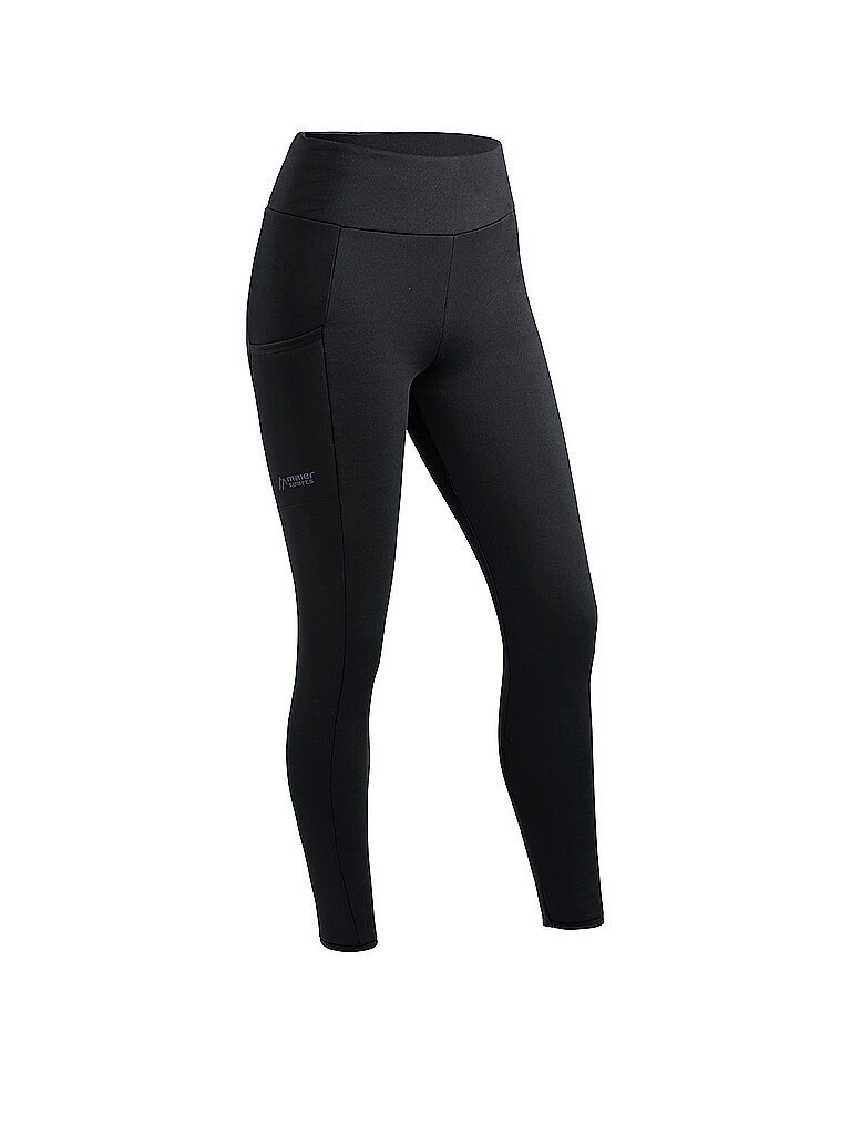 maier sports Leggings WinterWrap Thermal Schwarz