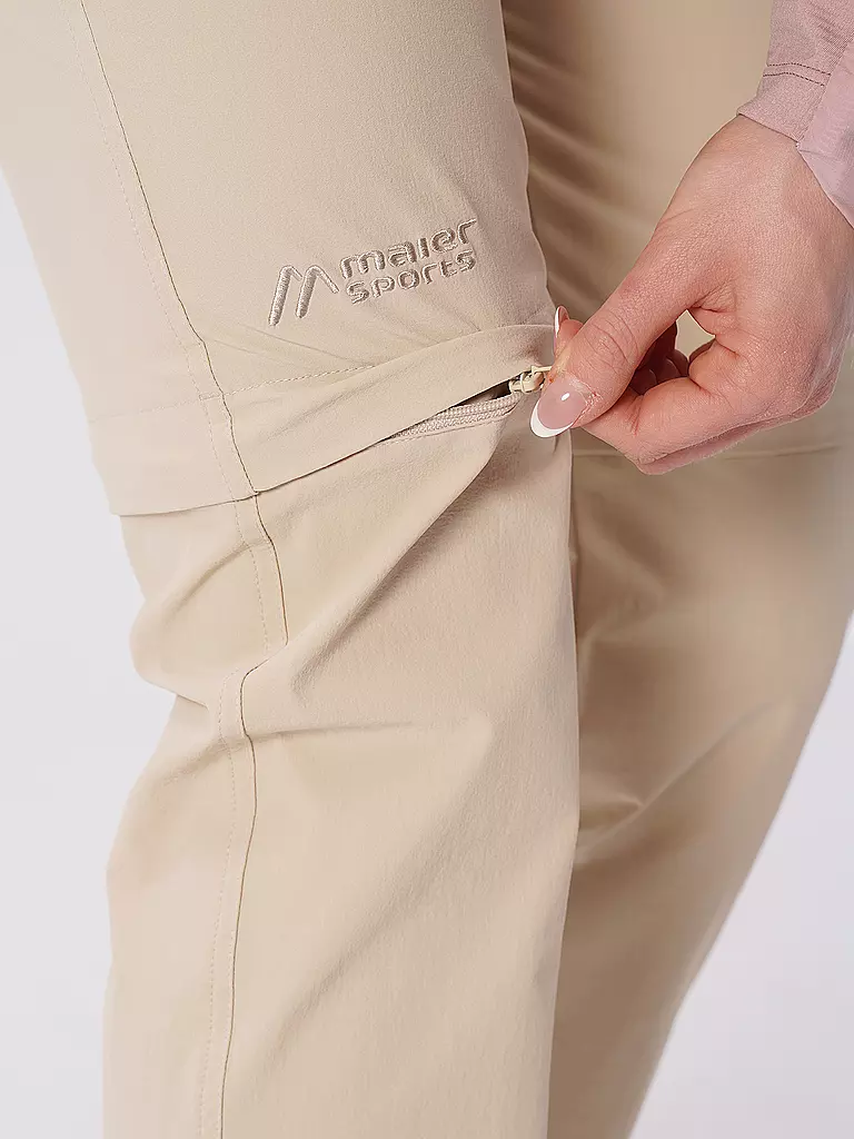 MAIER SPORTS | Damen ZipOff-Wanderhose Inara Slim Zip | beige