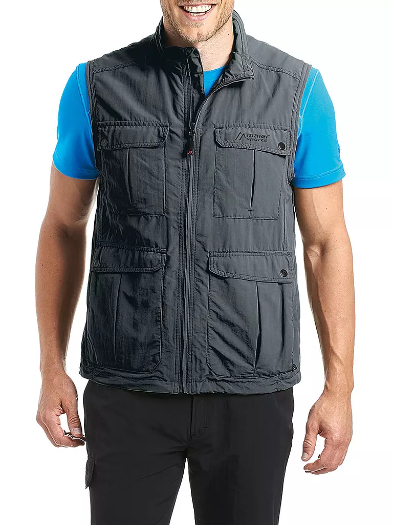 MAIER | Herren Outdoorgilet Valdemar | grau