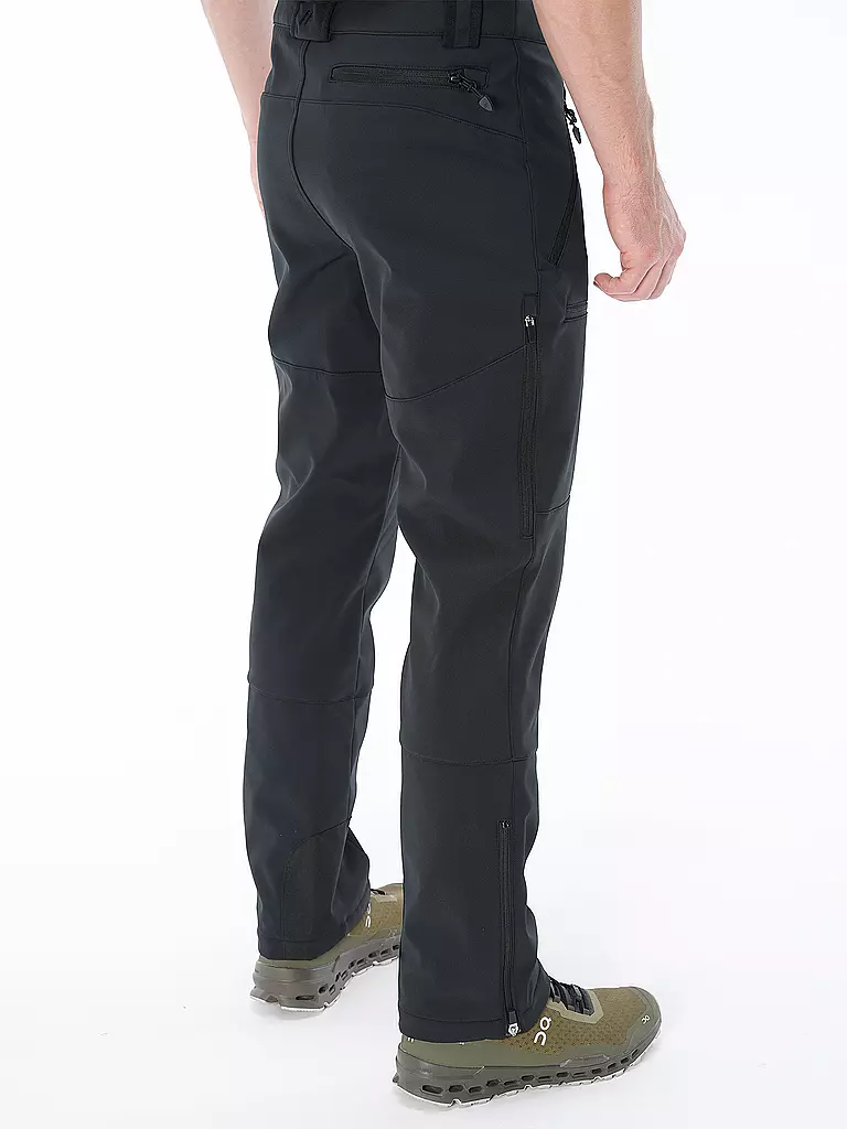 MAIER | Herren Softshell Wanderhose Adakit | schwarz