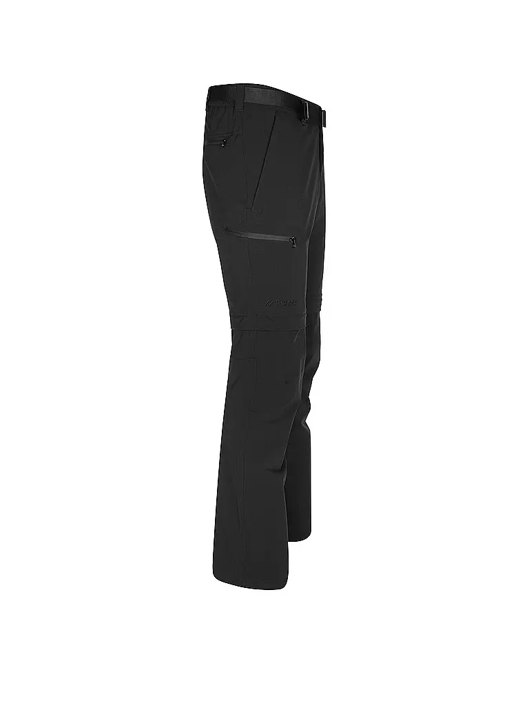 MAIER | Herren Wanderhose Tajo2 ZipOff  | schwarz