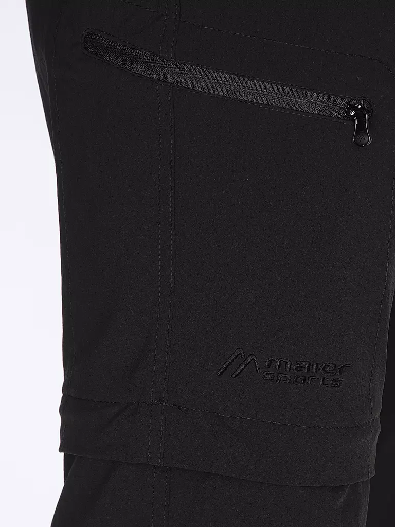 MAIER | Herren Wanderhose Tajo2 ZipOff  | schwarz