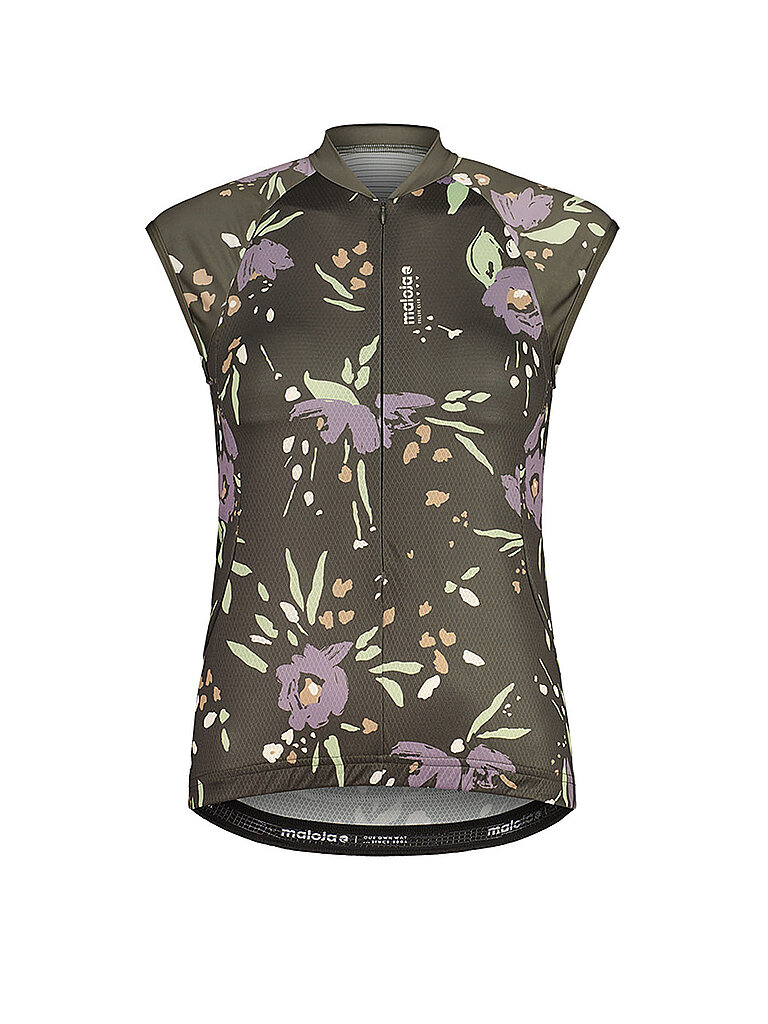 Maloja Fahrradtrikot Tank-Schnitt Mesh-Einsätze Dunkelgrün