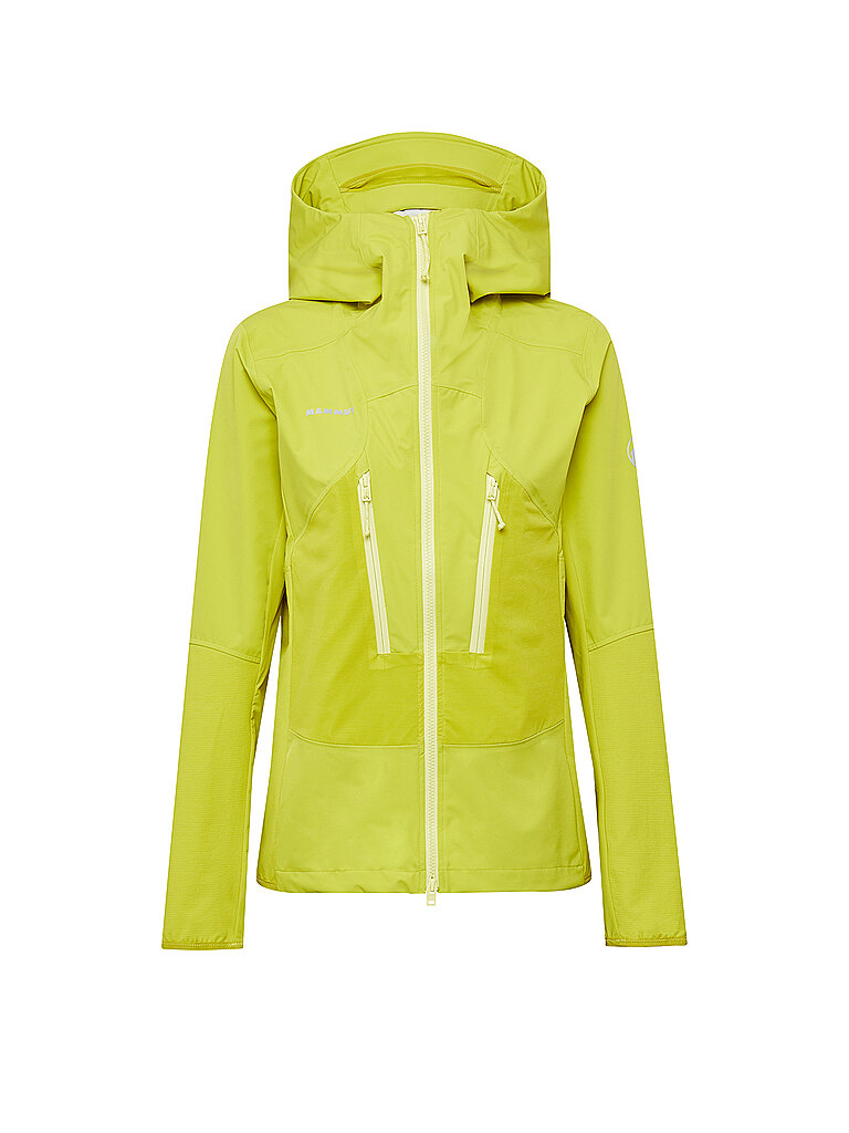 MAMMUT Damen Softshell Hybridjacke Aenergy Pro Hoodie gelb | S