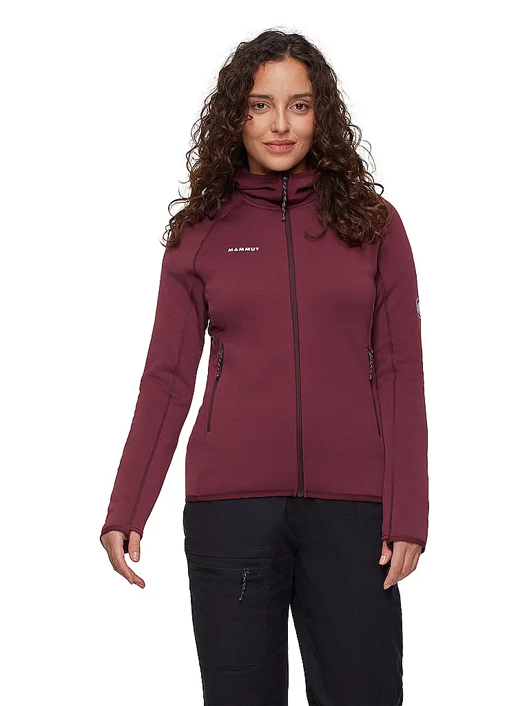 MAMMUT | Damen Fleecejacke Aconcagua Light ML Hoodie | dunkelrot