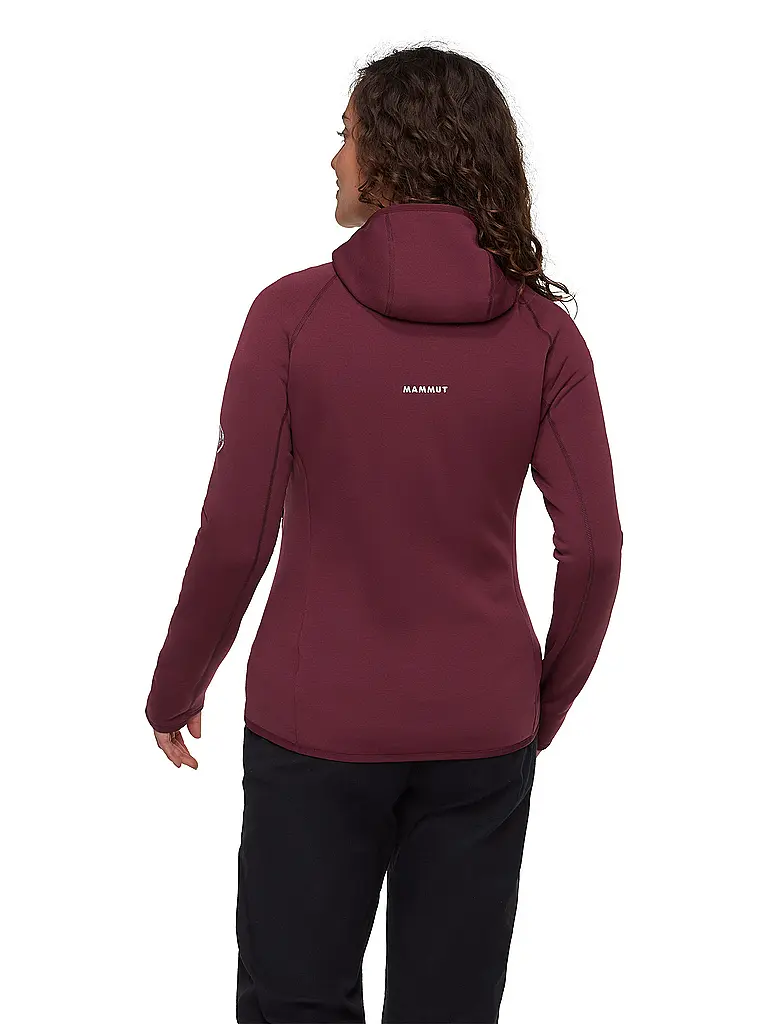 MAMMUT | Damen Fleecejacke Aconcagua Light ML Hoodie | dunkelrot