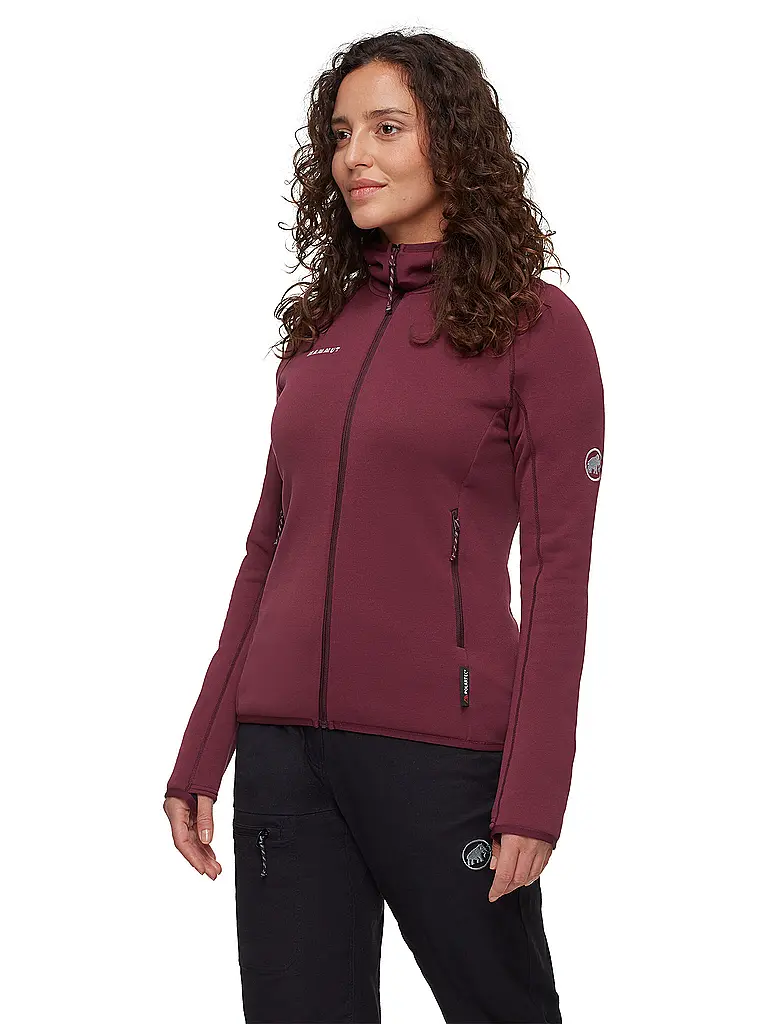 MAMMUT | Damen Fleecejacke Aconcagua Light ML Hoodie | dunkelrot