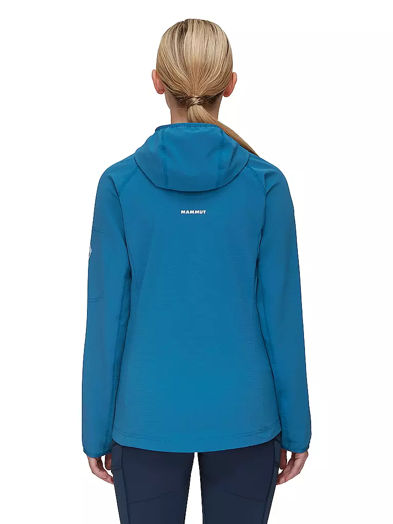 MAMMUT | Damen Fleecejacke Madris Light ML Hooded  | blau