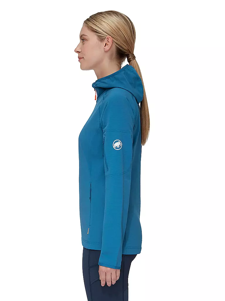 MAMMUT | Damen Fleecejacke Madris Light ML Hooded  | blau