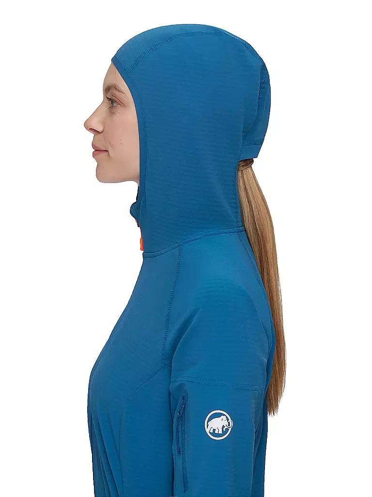 MAMMUT | Damen Fleecejacke Madris Light ML Hooded  | blau