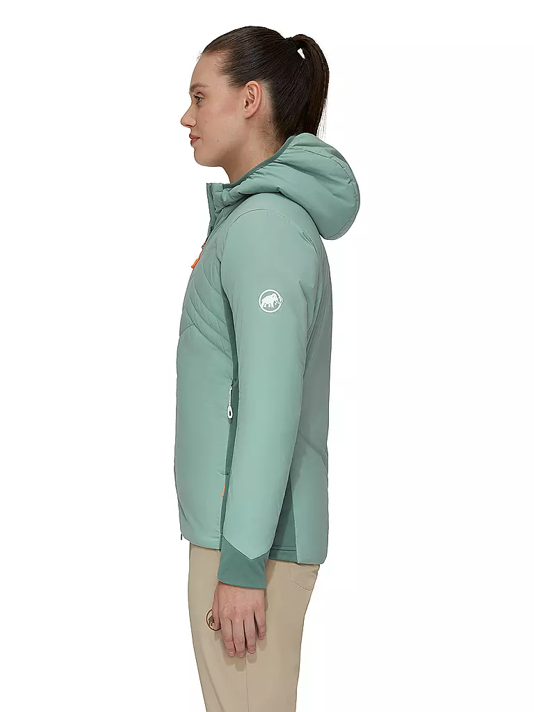 MAMMUT | Damen Iso Hybridjacke Rime Light Polartec Hoodie | mint