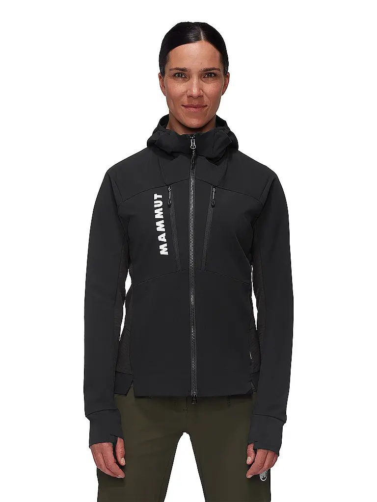 MAMMUT | Damen Softshell Hybridjacke Aenergy SO Hooded | schwarz
