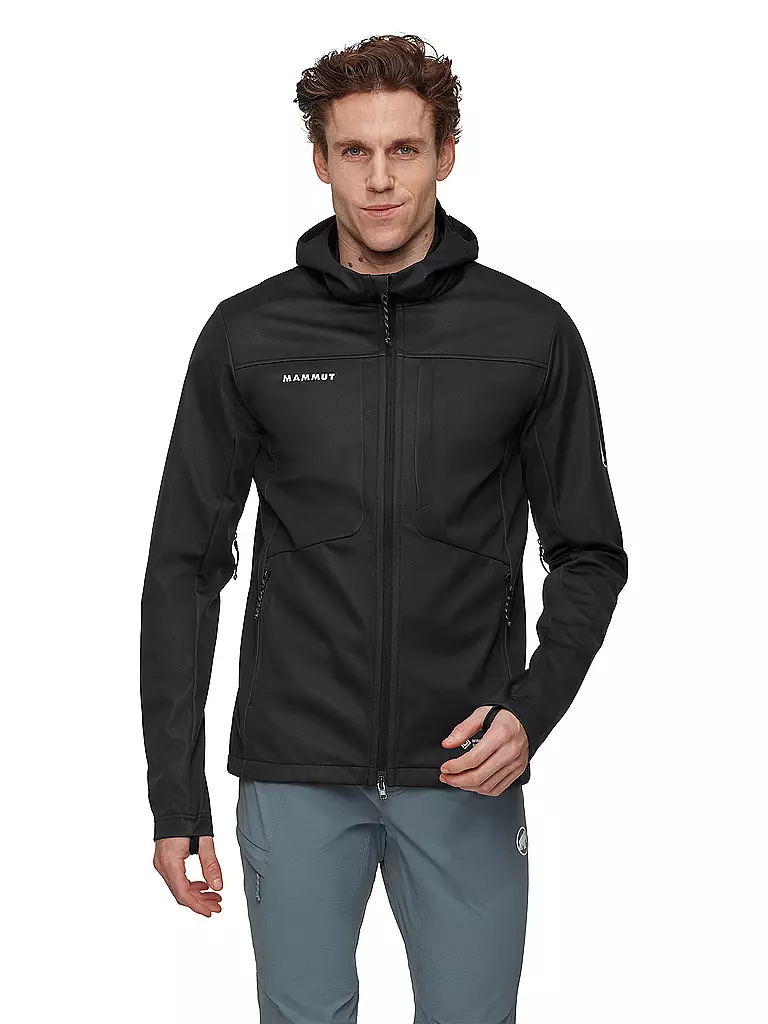 MAMMUT | Herren Softshell Jacke Ultimate VIII Hoodie | schwarz