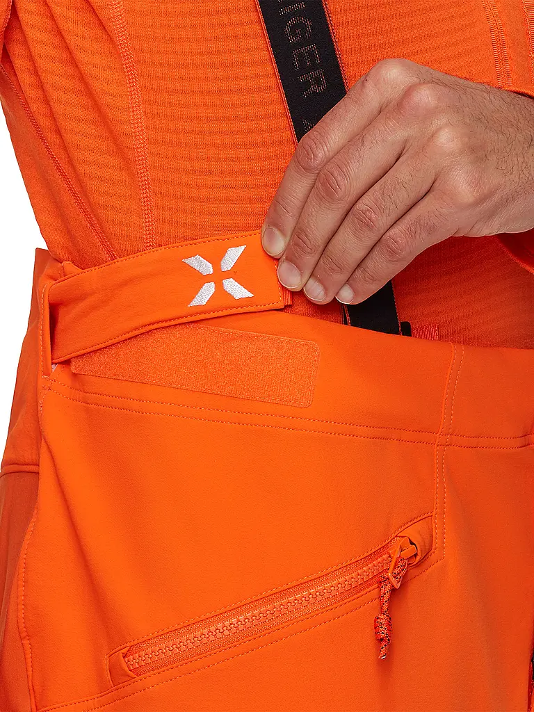 MAMMUT | Herren Softshell Tourenhose Eiger Nordwand Pro mit Träger | orange