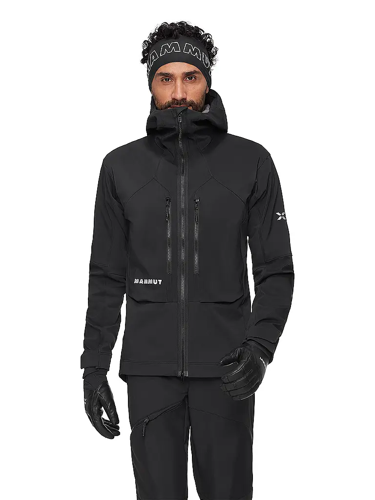 MAMMUT | Herren Touren Softshelljacke Eiger Nordwand Pro Hoodie | schwarz
