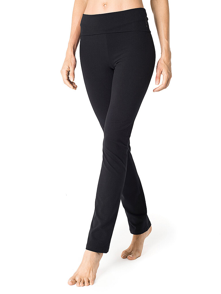 MANDALA Damen Yoga Hose Classic Rolldown schwarz | XL