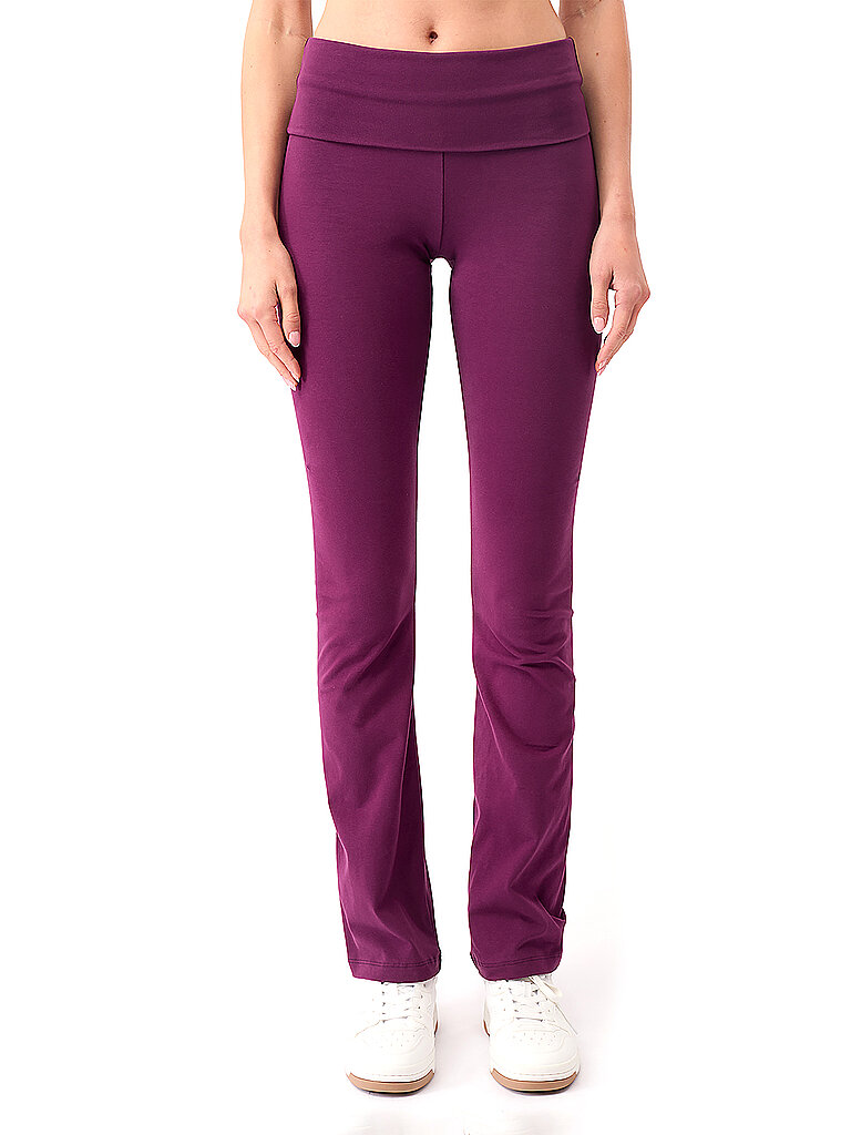MANDALA Damen Yoga Hose Classic Rolldown beere | S