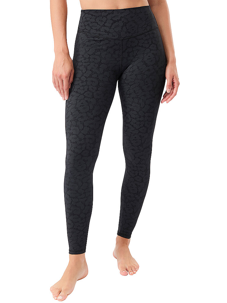 Damen Yogatight Mono Printed schwarz M W