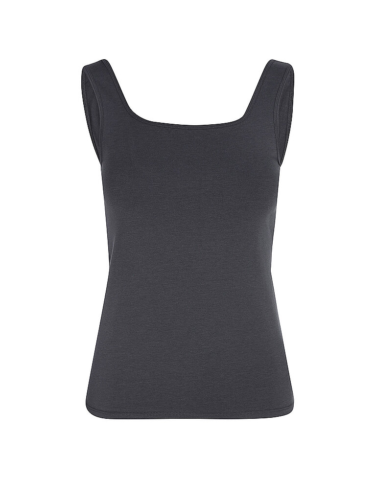 mandala Yoga Tank Low Back Lyocell-Baumwolle Grau