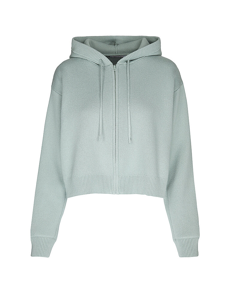 MANDALA Damen Yogajacke Knitted Hoodie hellgrün | XS