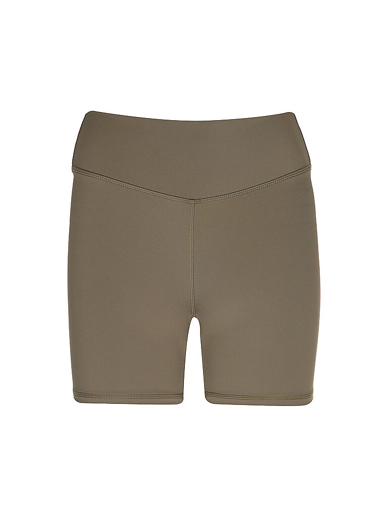 mandala Yogashorts Scrunch Mid Waist Bund Braun