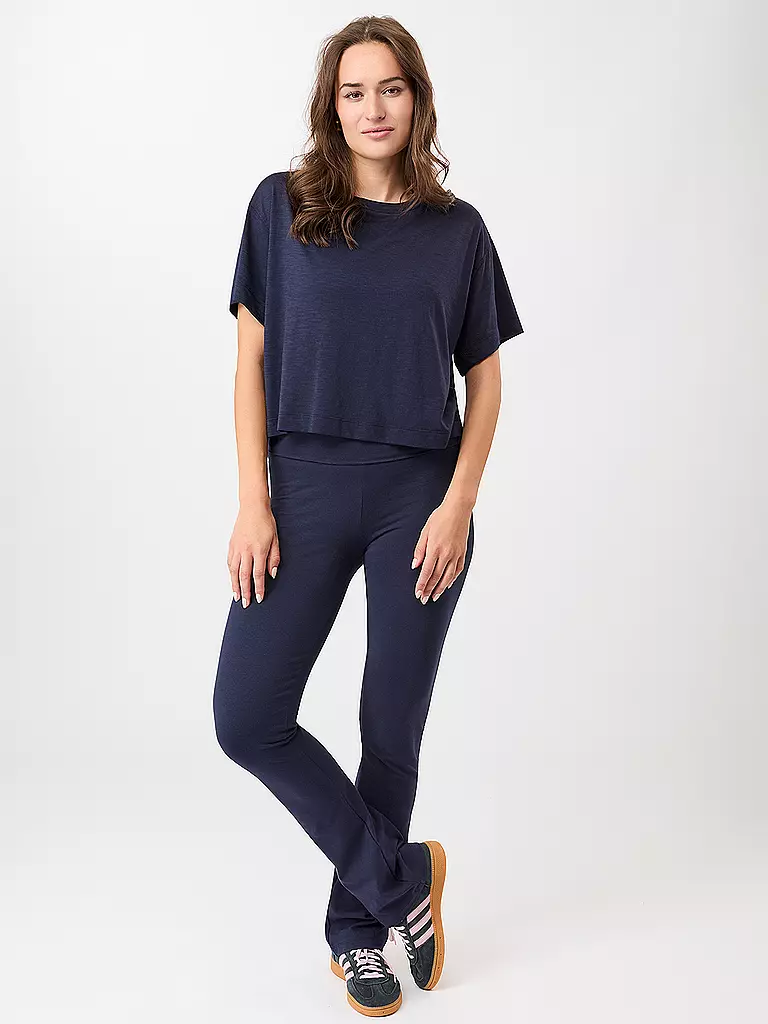 MANDALA | Damen Yoga Hose Classic Rolldown | dunkelblau