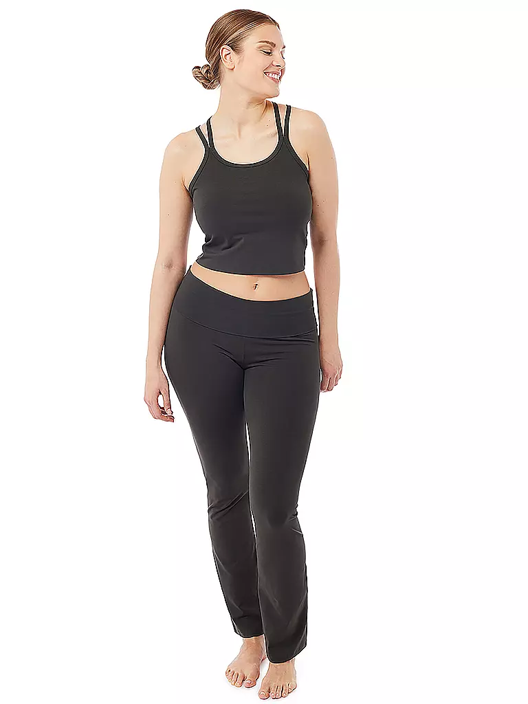 MANDALA | Damen Yoga Hose Classic Rolldown | schwarz