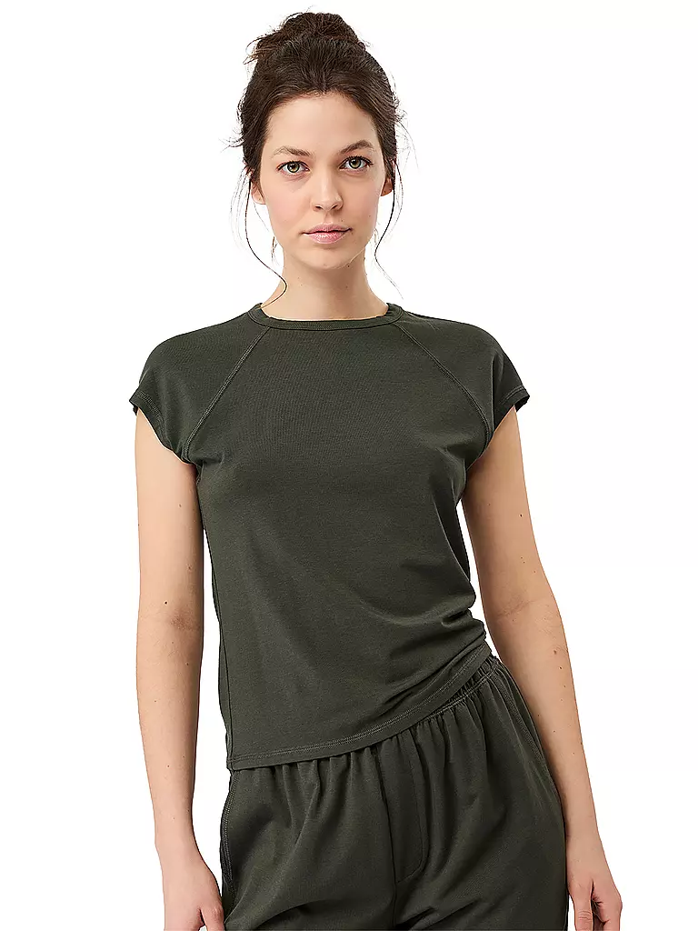 MANDALA | Damen Yogashirt Slim Fit | dunkelgrün