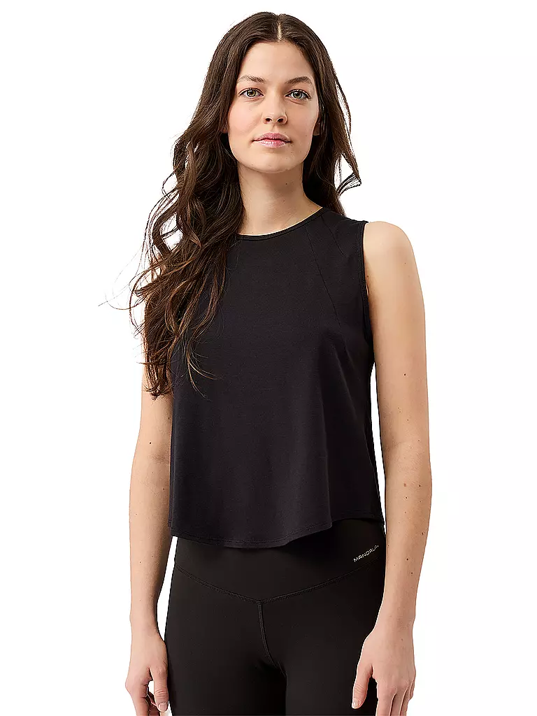 MANDALA | Damen Yogatank Cropped | schwarz