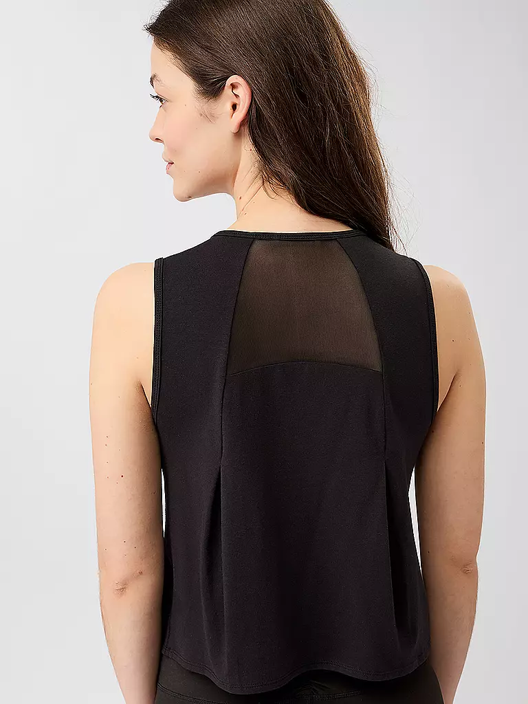 MANDALA | Damen Yogatank Cropped | schwarz
