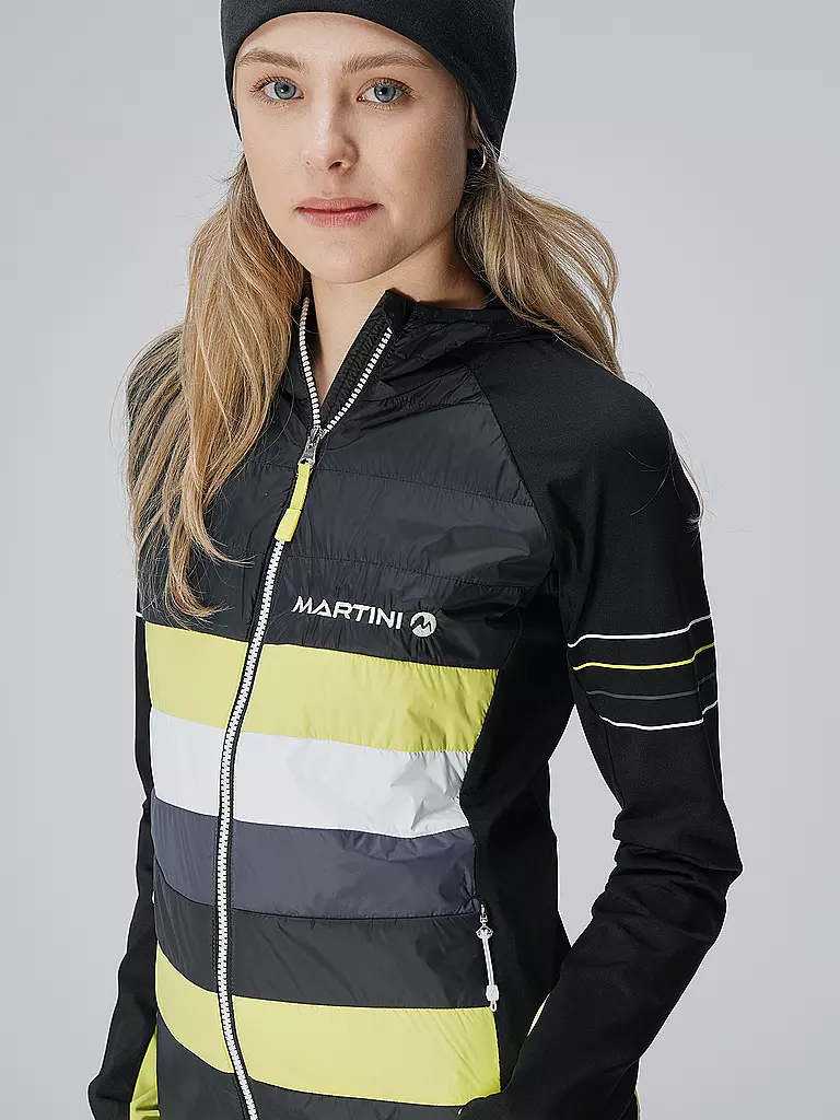 MARTINI | Damen Isohybridjacke Venture Hoodie | schwarz