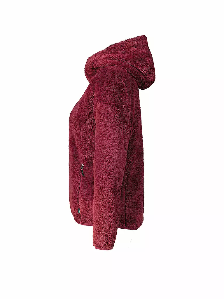 MERU |  Damen Fleecejacke Roxburgh Hoodie | dunkelrot