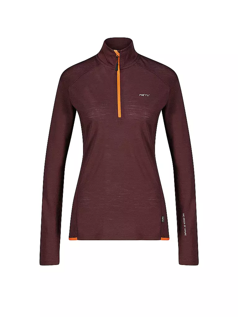 MERU |  Damen Funktions Zipshirt Vordingborg  | braun