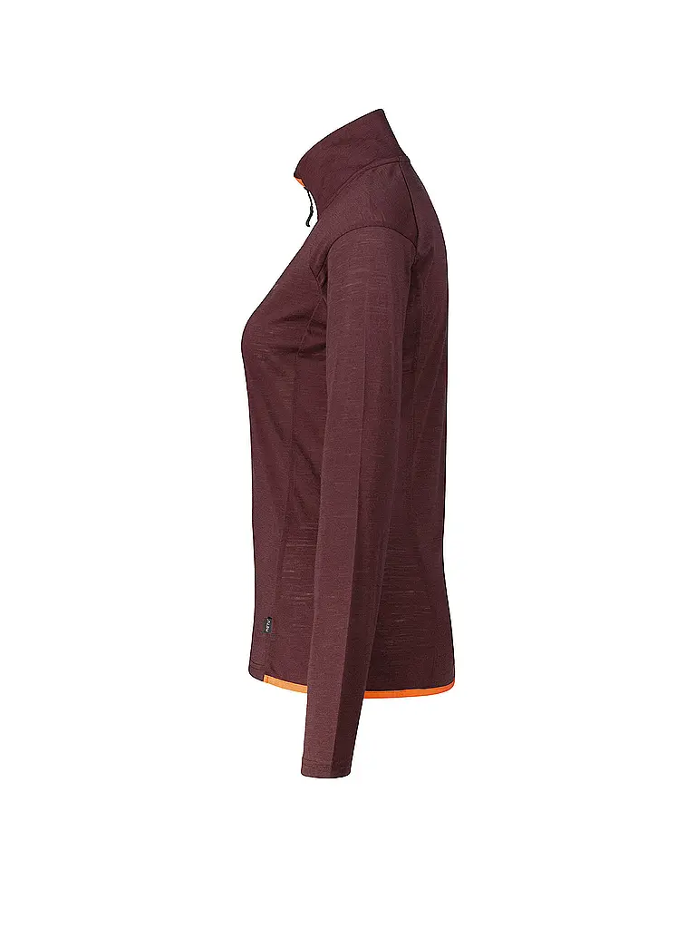 MERU |  Damen Funktions Zipshirt Vordingborg  | braun