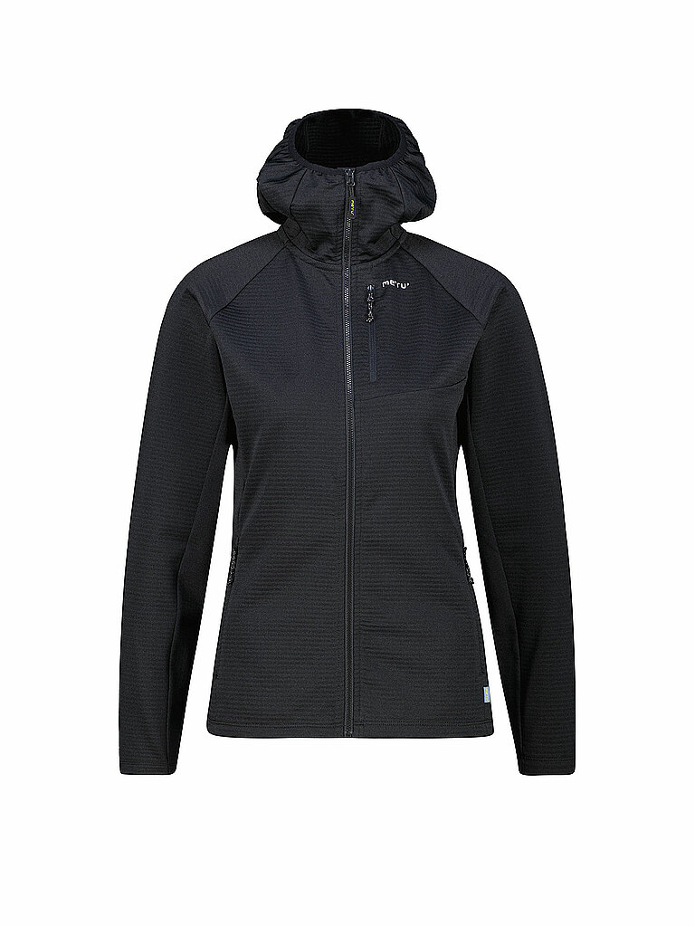 MERU Damen Fleecejacke Highfields Hoodie schwarz | L