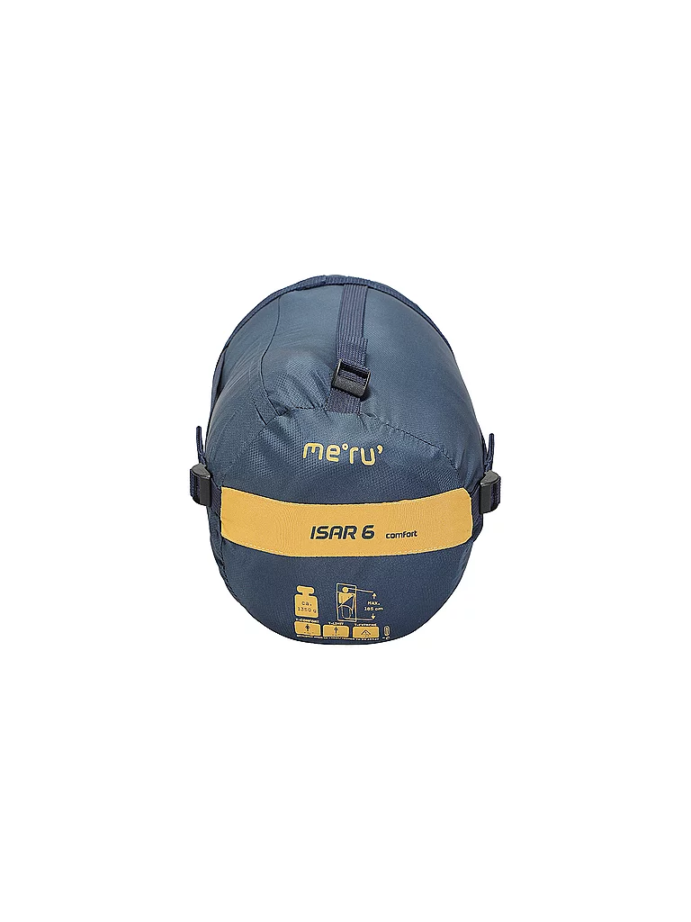 MERU Sac de couchage en fibres synthétiques Isar 6 Comfort 42x21cm 1350g bleu marine