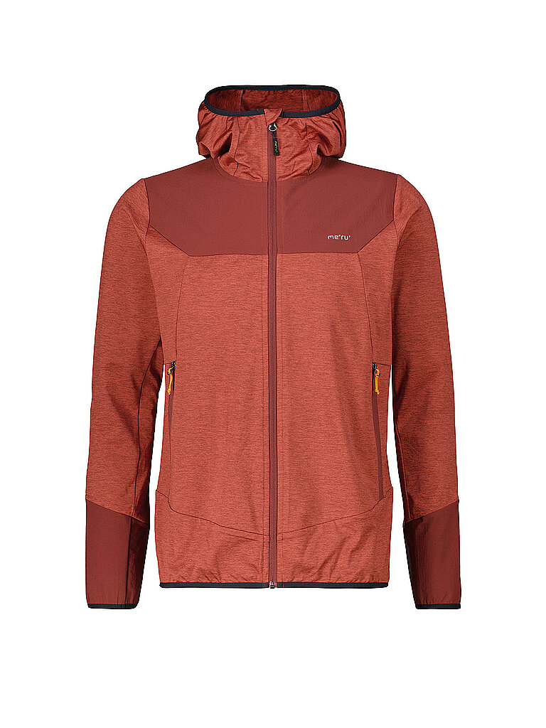 Meru Fleecejacke Powerstretch Hoodie Powerstretch dunkelrot