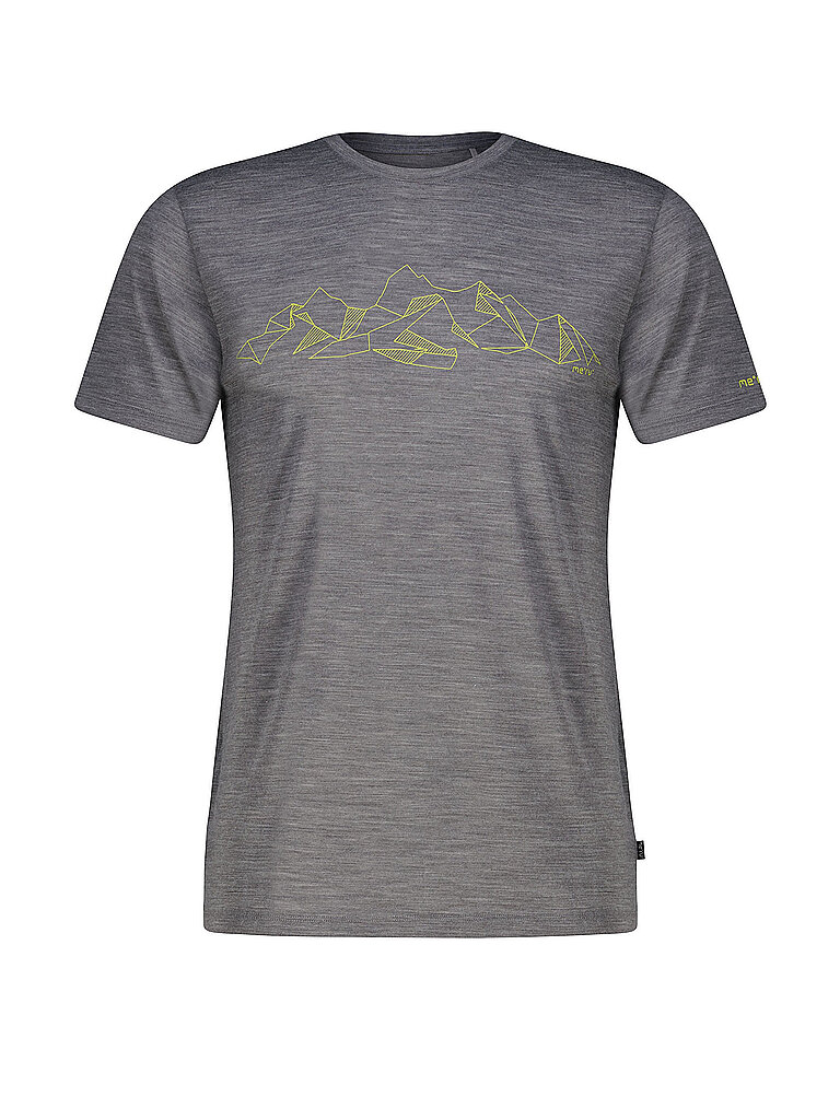 Meru Funktionsshirt Wandershirt Woolmix grau