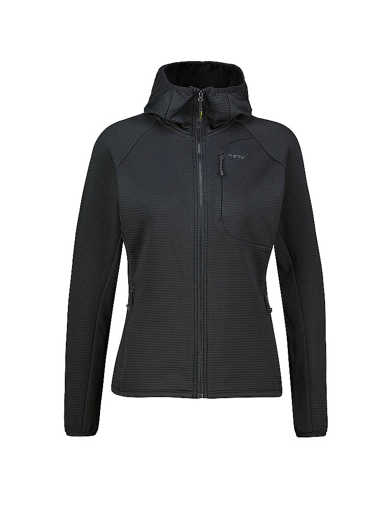 Meru Fleecejacke Kalaiya Hoodie Schwarz