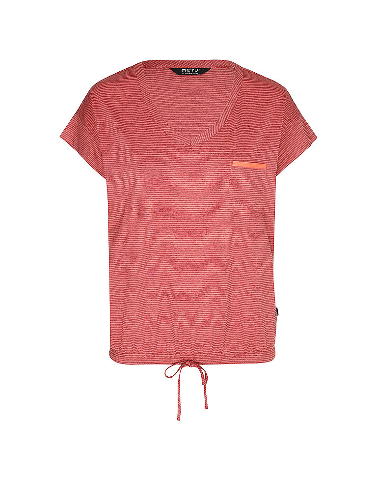 Meru Funktionsshirt Rundu V-Ausschnitt Rot