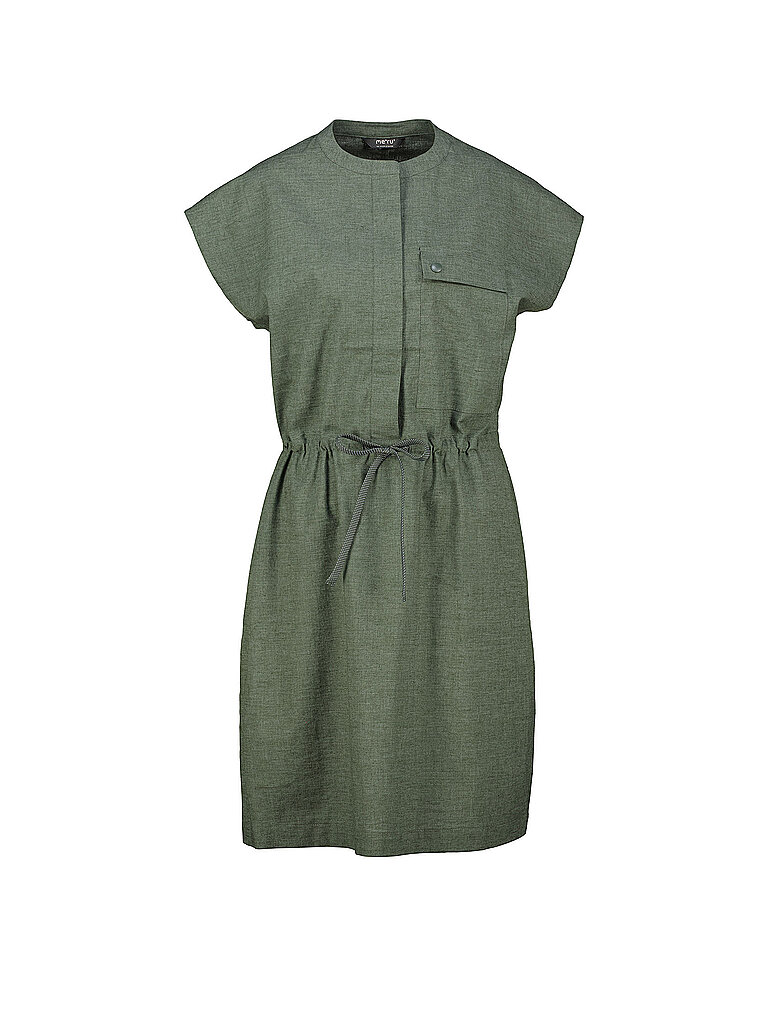 Meru Kleid Essentiell Hanf-Polyester Stretch Dunkelgrün