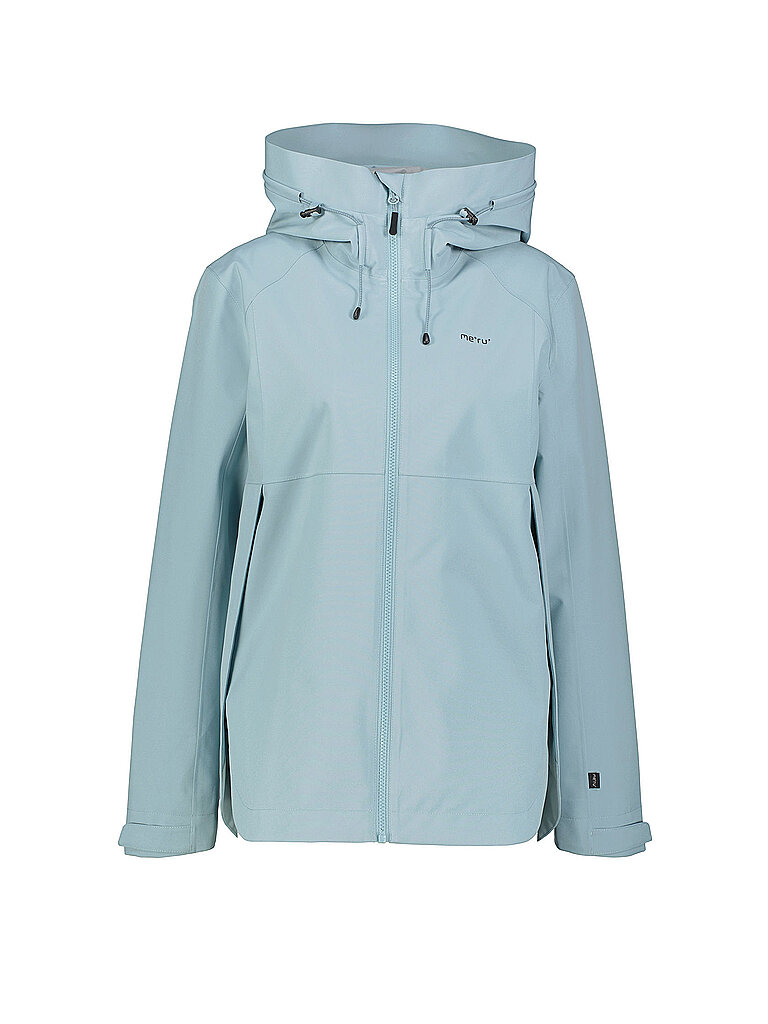 Meru Wanderjacke Hoodie 2L Wasserdicht Hellblau