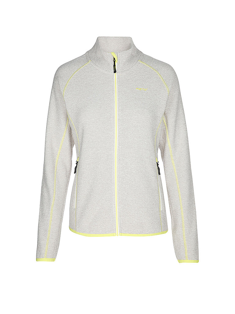 Meru Hoodie Stehkragen Reißverschluss Recyceltes Polyester Creme