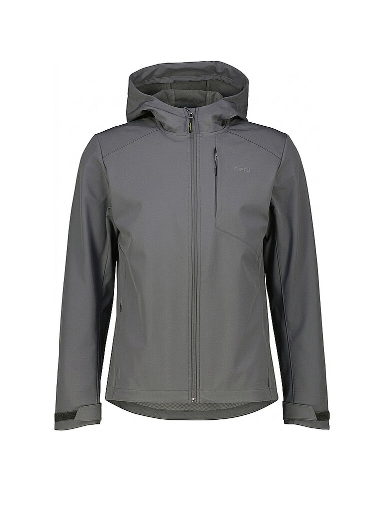 MERU Herren Softshelljacke Bordeaux Hoodie grau | M