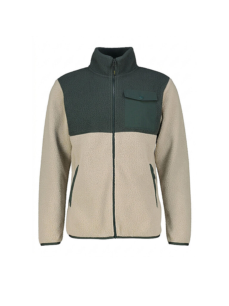 MERU Herren Fleecejacke Quimper Sherpa Block grau | S