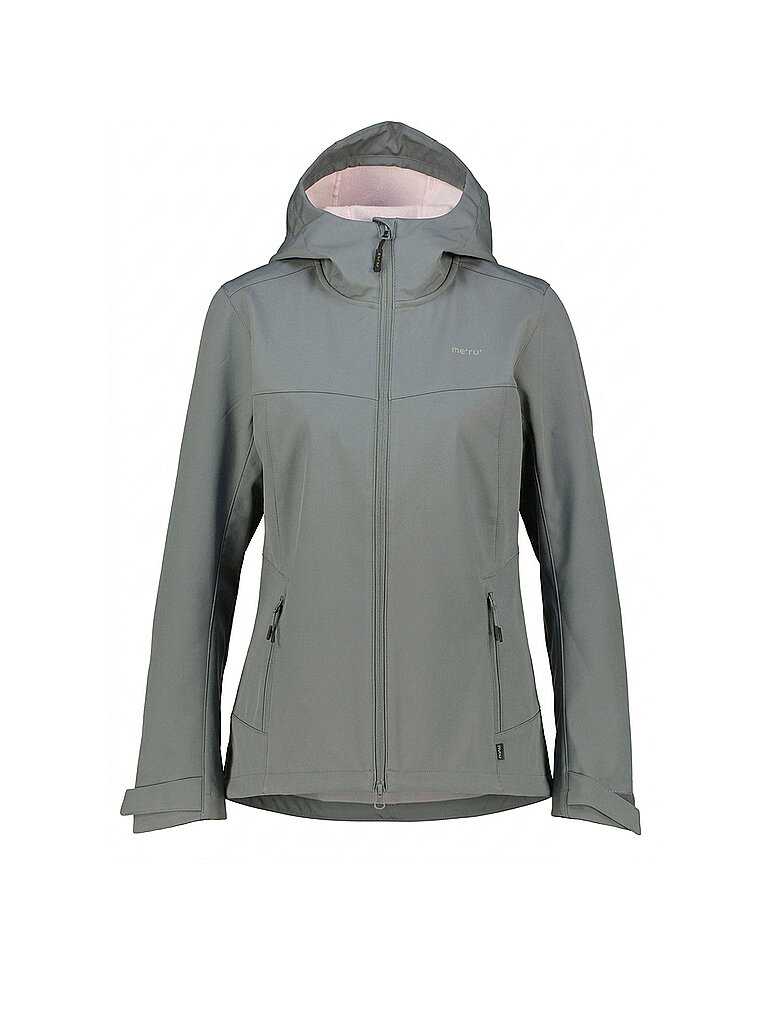 MERU Damen Softshelljacke Bordeaux Hoodie mint | 34
