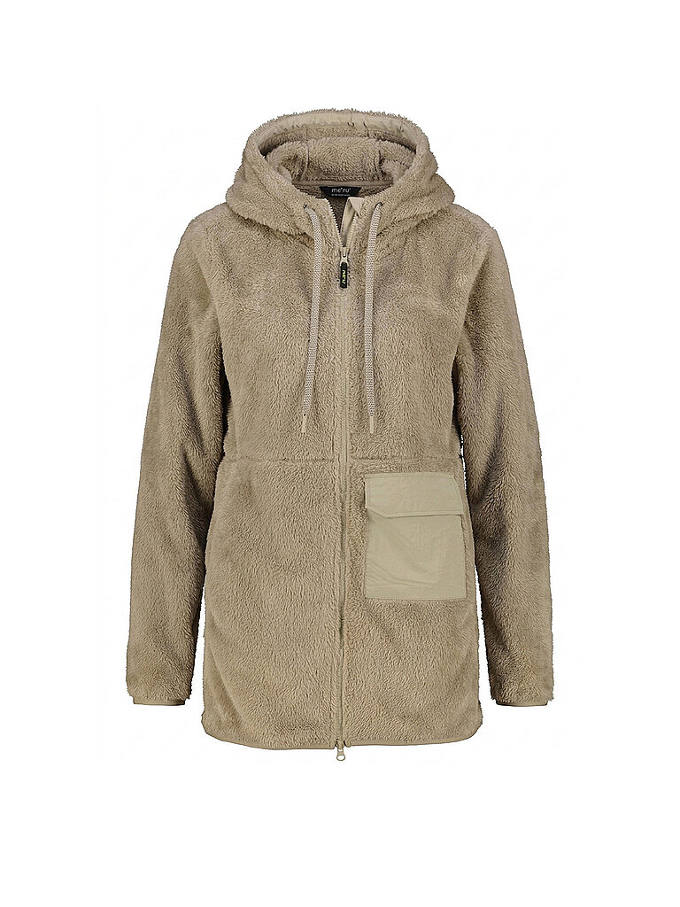 MERU Damen Fleecemantel Nunavut Hoodie hellgrau | 36